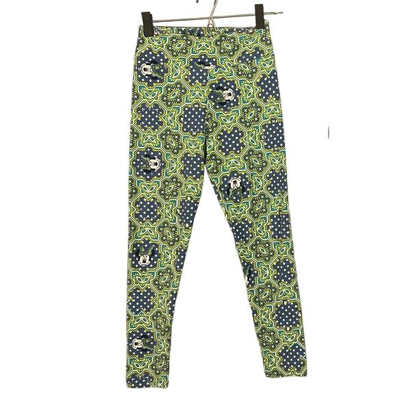 LuLaRoe X Disney Green Minnie Mouse Casual Leggings Women Sz OS - Picture 1 of 7